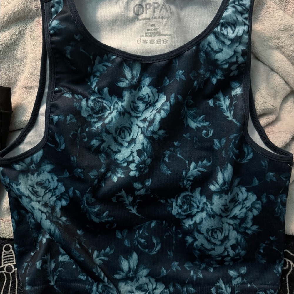 Floral Blue Women's Top